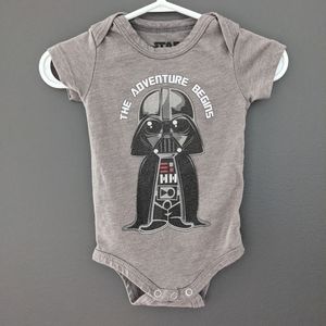 Star Wars "the adventure begins" grey onesie